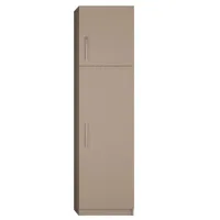 armoire de rangement 2 portes coloris taupe mat largeur 50 cm