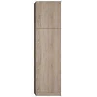 armoire de rangement 2 portes finition chêne naturel largeur 50 cm
