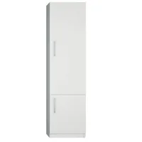 armoire de rangement 2 portes coloris blanc mat largeur 50 cm
