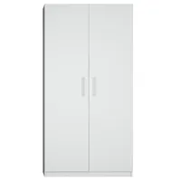 armoire de rangement 2 portes lingère largeur 100 cm coloris blanc mat