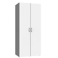armoire de rangement étagères  lund blanc mat 80 x 40 cm profondeur