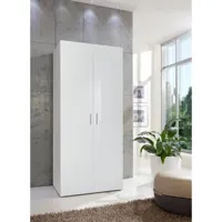 armoire penderie 2 portes malta laquée blanc cassé l : 80 cm