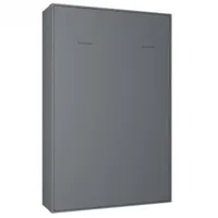 armoire lit escamotable smart-v2 gris graphite mat couchage 120*200 cm.