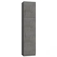armoire de rangement lingère 2 portes gris béton l:50 x 35 h: 219 cm