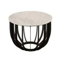 table ronde mabe en marbre blanc