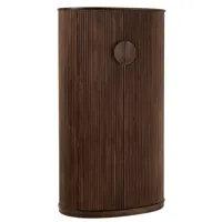meuble bar rayi 2 portes en bois de manguier brun foncé.