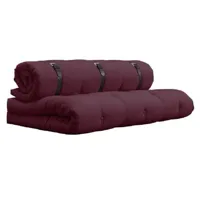 canape futon standard convertible buckle-up sofa couleur bordeaux