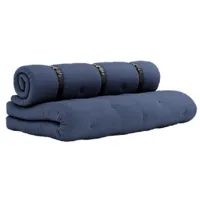 canape futon standard convertible buckle-up sofa couleur bleu marine