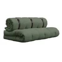 canape futon standard convertible buckle-up sofa couleur vert olive