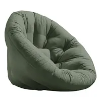 fauteuil futon standard convertible nido chair couleur vert olive