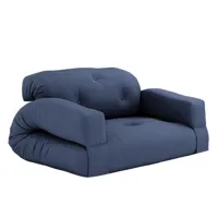 canapé futon standard convertible hippo sofa couleur bleu marine