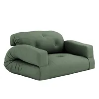 canapé futon standard convertible hippo sofa couleur vert olive