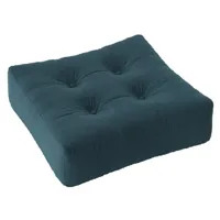 pouf futon standard more pouf coloris bleu pétrole