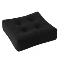 pouf futon velours more pouf coloris charbon