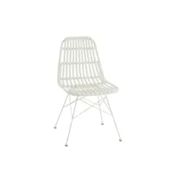 chaise jardin raph métal blanc
