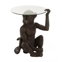 table d'appoint singe hewan  marron foncé
