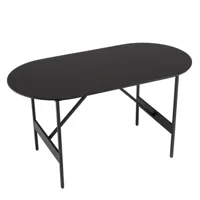 table basse ovale dila  70 x 35 cm / pieds métal
