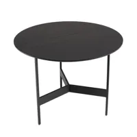 table basse ronde noire dila  50 cm / pieds métal