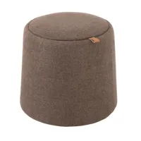 pouf / table d'appoint  milam bois marron avec coffre de rangement