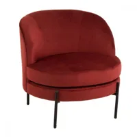 chaise lounge dulzura textile/bois antique rose