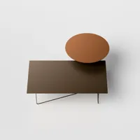 table basse shape acier composition table ronde cuivre rectangle bronze