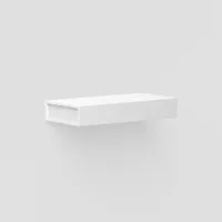 boîte de rangement suspendue due  blanc mat - côtés blanc mat