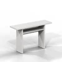 table console extensible loupa  blanc plateau rabattable pieds extensibles