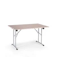table pliante flexi plateau chêne 22 mm pieds métalliques