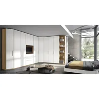 armoire dressing d'angle chambre structure elegant façade blanco laquée hauteur 240 cm