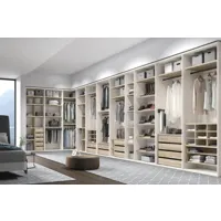 armoire dressing ouvert 2 cotés 306,1 x 851,7 x 58 cm couleur tundra  habana hauteur 240 cm