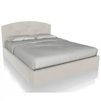 lit coffre avec tête de lit capitonnée noctis d+06 matrimoniale couchage 160x200 cm tissu beige