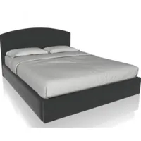 lit coffre avec tête de lit capitonnée noctis d+06 matrimoniale couchage 160x200 cm tissu graphite