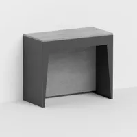 table console extensible marvel pied métal plateau gris béton largeur 90cm