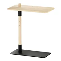 adjust table d'appoint hauteur réglable en pin laqué clair 55x30 cm