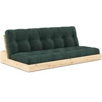 canapé lit futon base algues couchage 130cm dossiers coffres