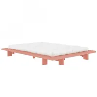 sommier futon japan bed rose couchage 140 cm