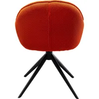 chaise avec accoudoirs pivotante carlito mesh orange kare design