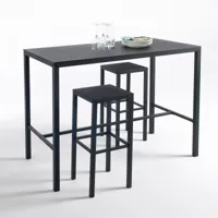 table haute mange-debout métal acier perforé choe