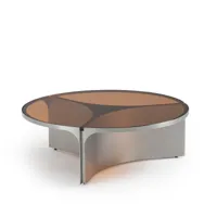 table basse verre et métal petit modèle gira