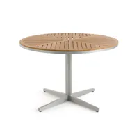table de jardin ronde teck/aluminium maestrale