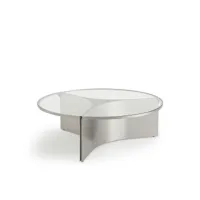 table basse verre et métal grand modèle gira