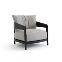 fauteuil frêne col naturel ou teinté noir magalena