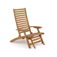 chaise longue pliante en acacia pala