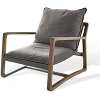 fauteuil jowna, gris/marron (95 x 76 x 67cm)