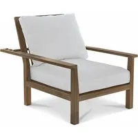 fauteuil yorkshire, crème/marron (107 x 81 x 82.5cm)