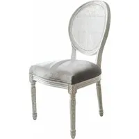 chaise danube, blanc/gris (60 x 51 x 101cm)