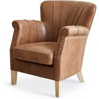 fauteuil bartley, marron (74 x 67.5 x 76.5cm)