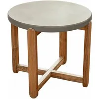 table d'appoint robinson, gris/marron (45cm)