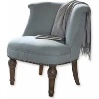 fauteuil francet, bleu/marron (65 x 67 x 73cm)