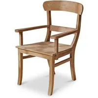 chaise à accoudoirs masters, marron vieilli (54 x 56 x 92cm)